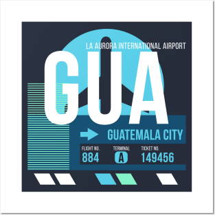 Guatemala City (GUA) Airport // Sunset Baggage Tag Posters and Art